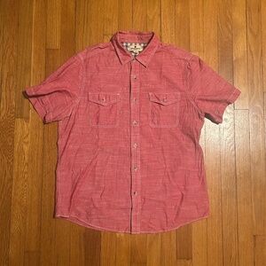 Woolrich Red Short Sleeve Button Down Shirt Men’s L